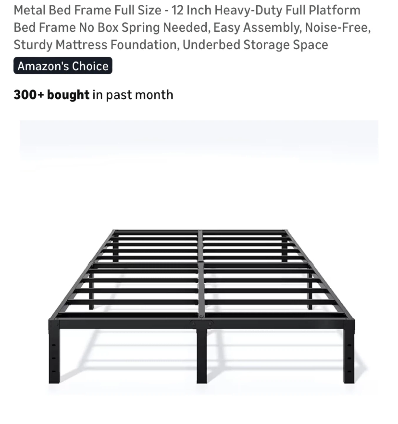 New Heavy-Duty Full Metal Platform Bed Frame 12”