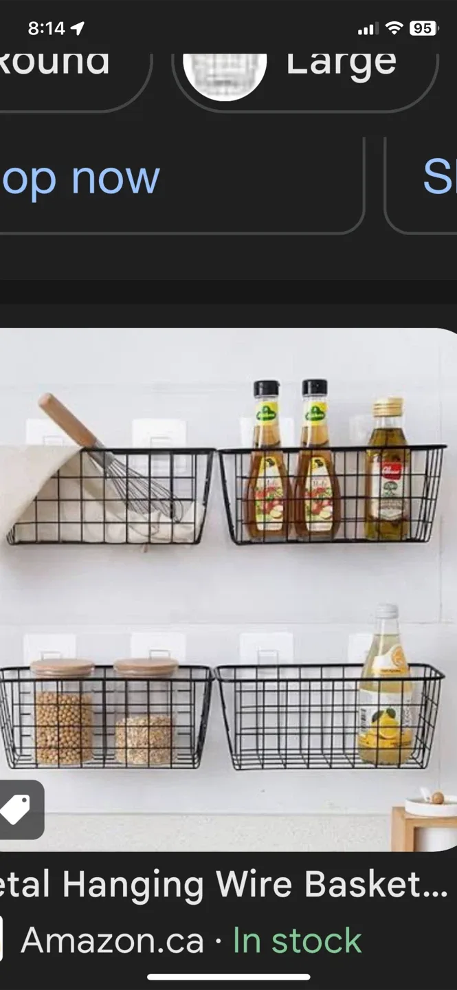 Metal Wire Storage Basket 6 pieces for $20 image indicator(2)