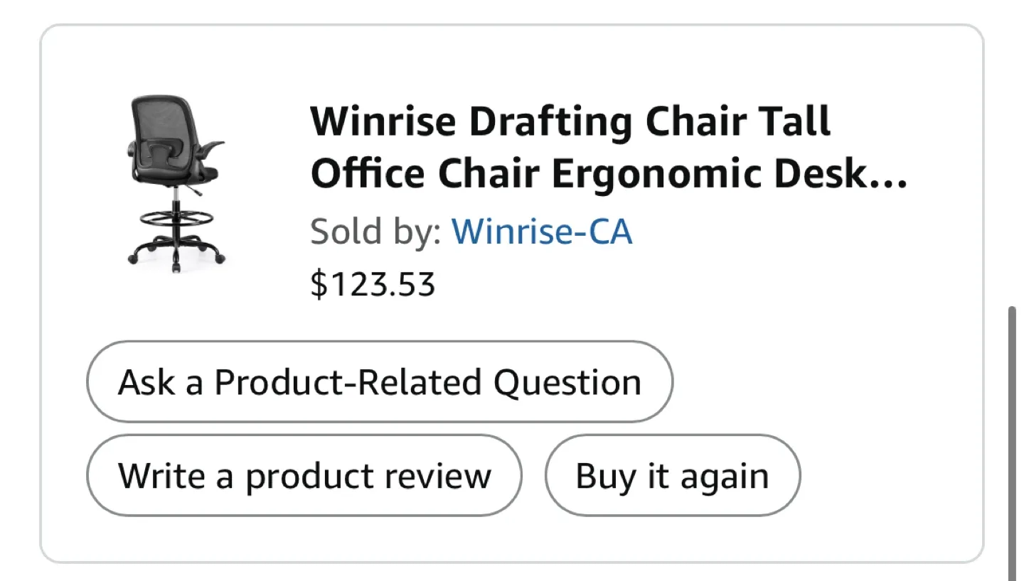 Winrise Drafting Chair Tall Office Chair image indicator(4)
