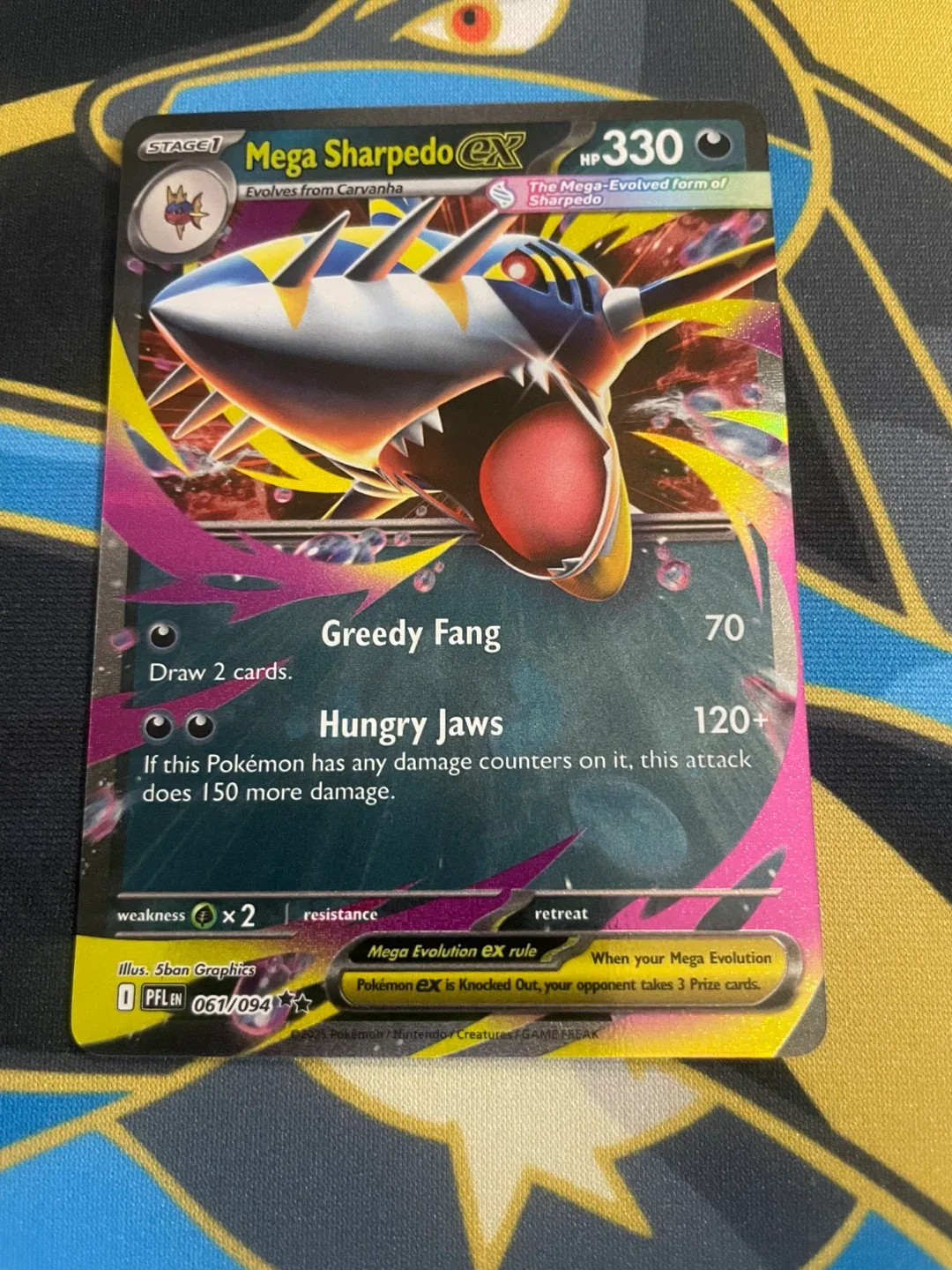 Mega Sharpedo Ex 61/094 Phantasmal Flames NM English