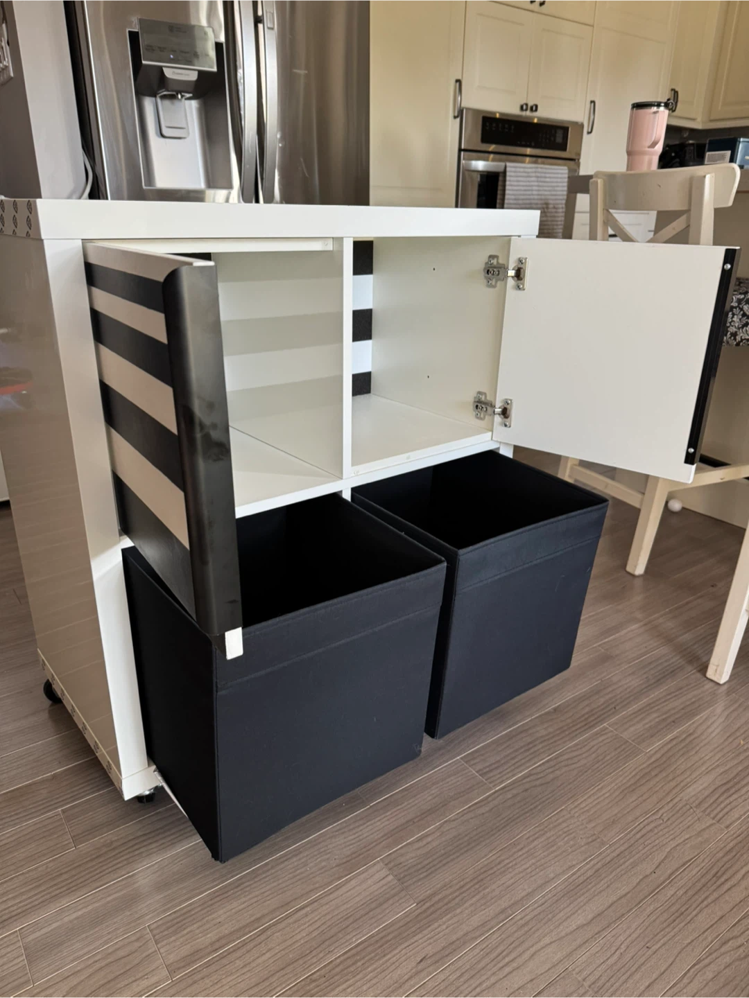IKEA•KALLAX STORAGE UNIT ON WHEELS •GLOSSY WHITE - photo 2