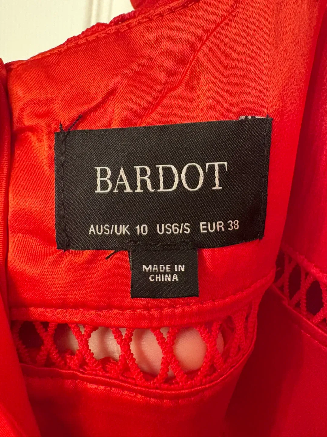BARDOT Red Dress / Size 6 US image indicator(4)
