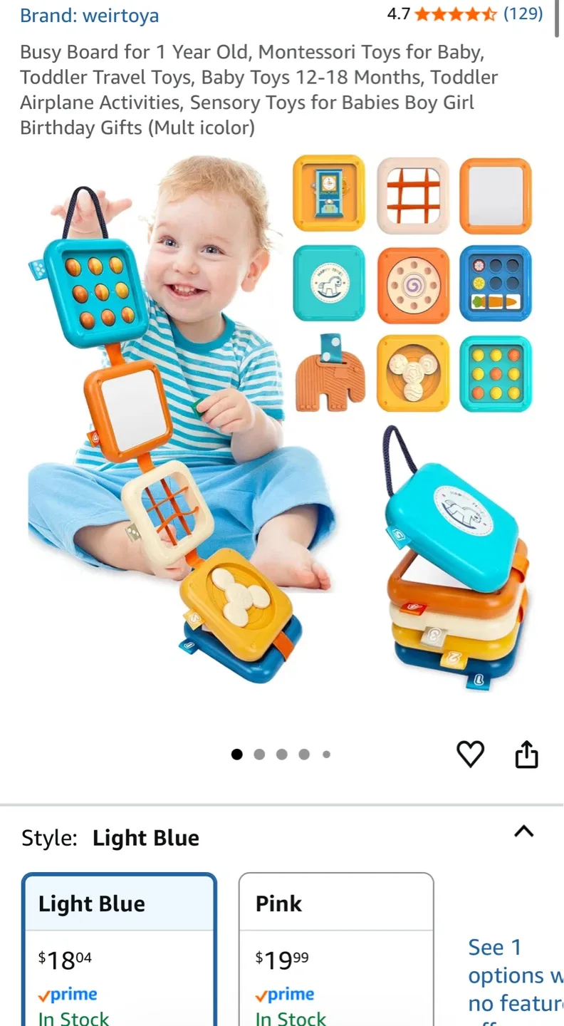 Travel toy, Busy Board, Sensory toy