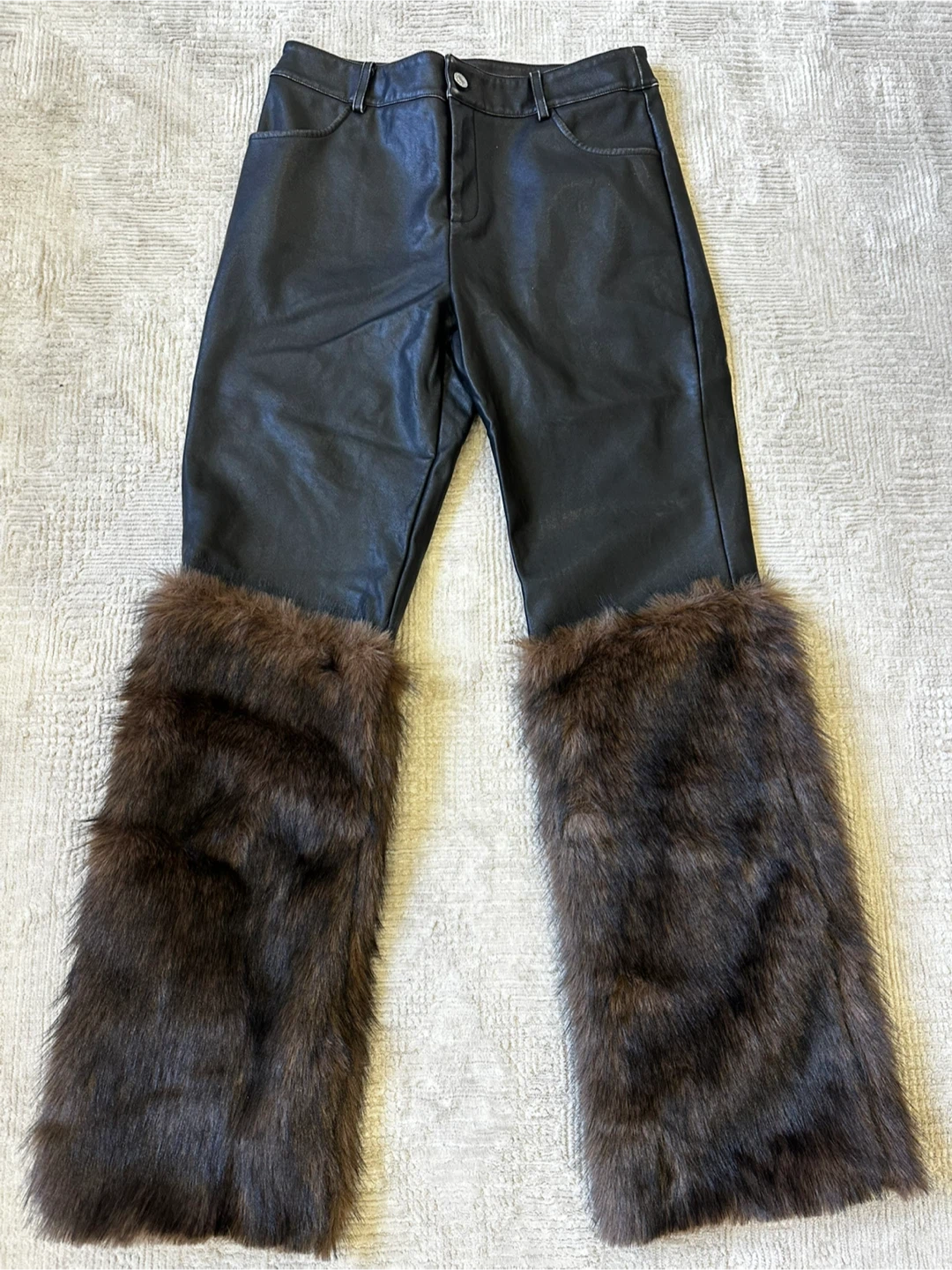 New Fashion Nova Faux Leather & Fur Pants