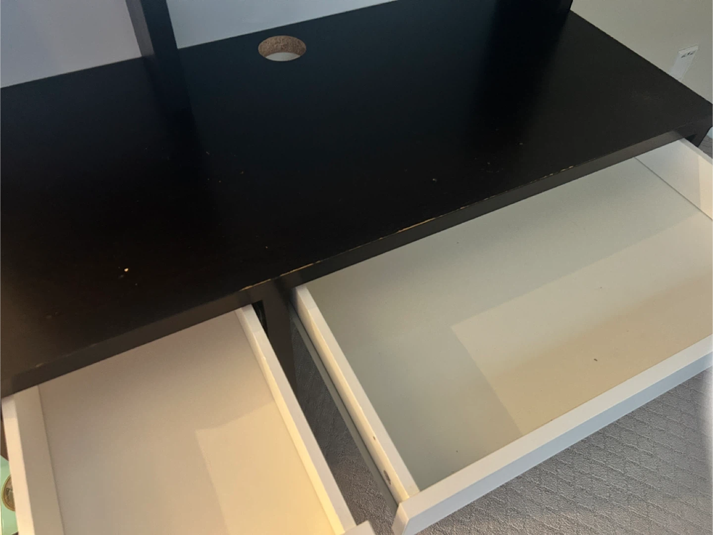 🥕 IKEA MICKIE Desk Black/White/Metal - photo 5
