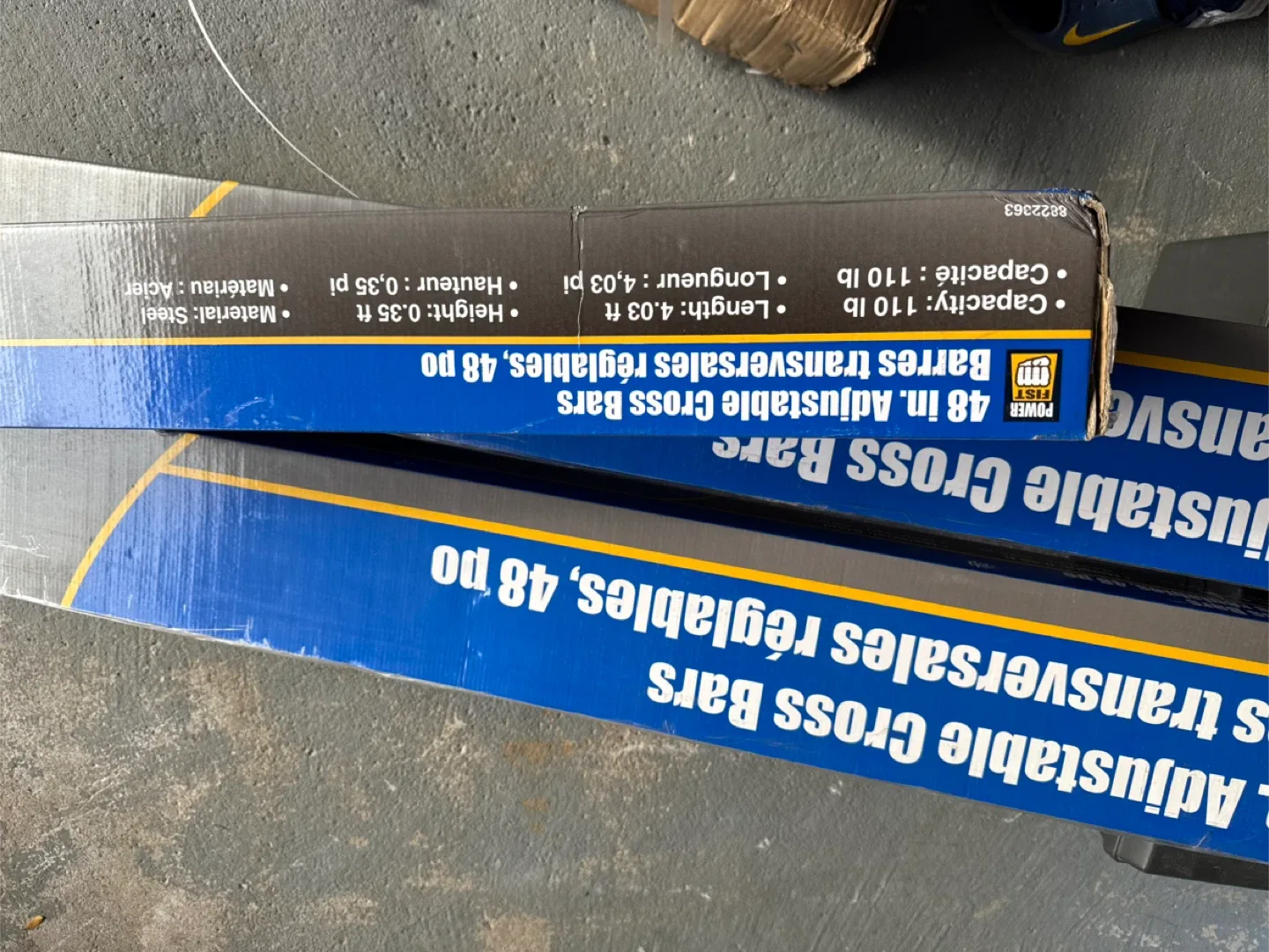 Power Fist 48 in Adjustable Cross Bars - New image indicator(2)