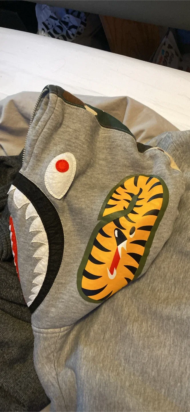 BAPE Shark Full Zip Hoodie - Grey image indicator(2)