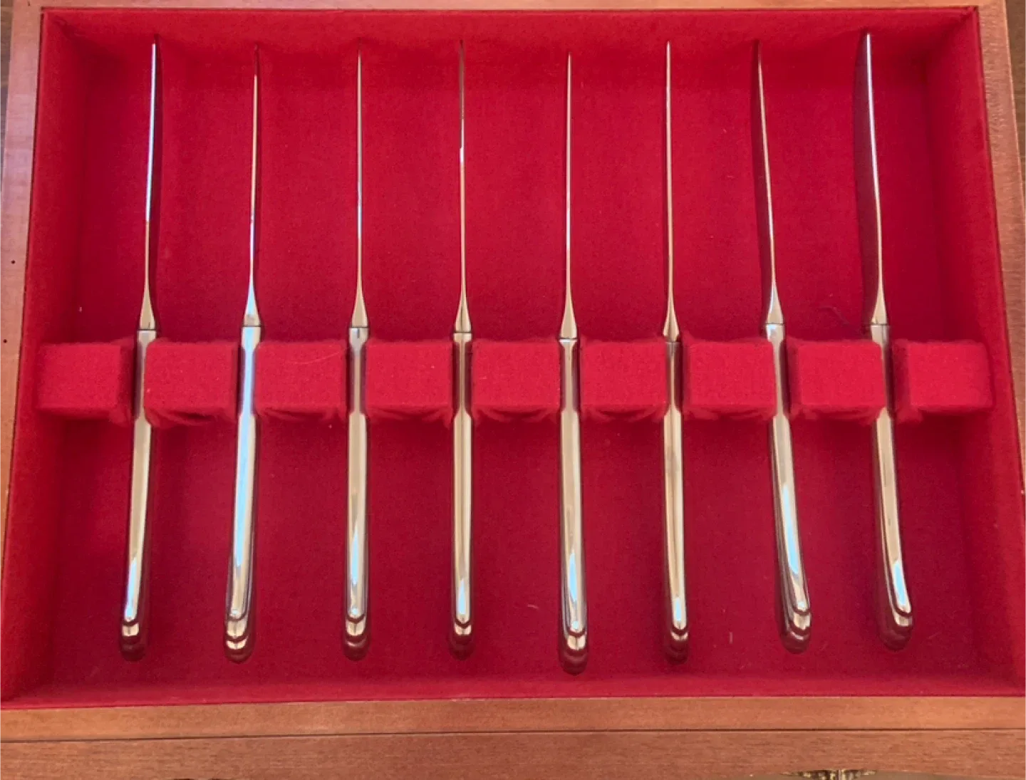 Vintage Silverware Set in Wooden Case image indicator(4)