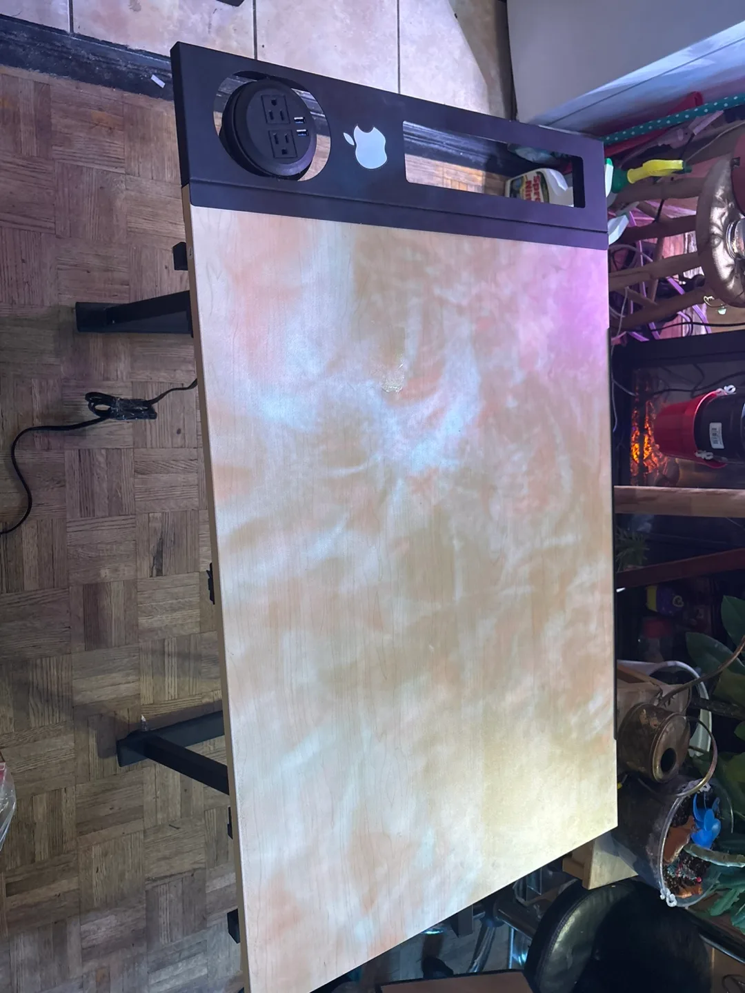 Adjustable Drafting Table with Apple Logo