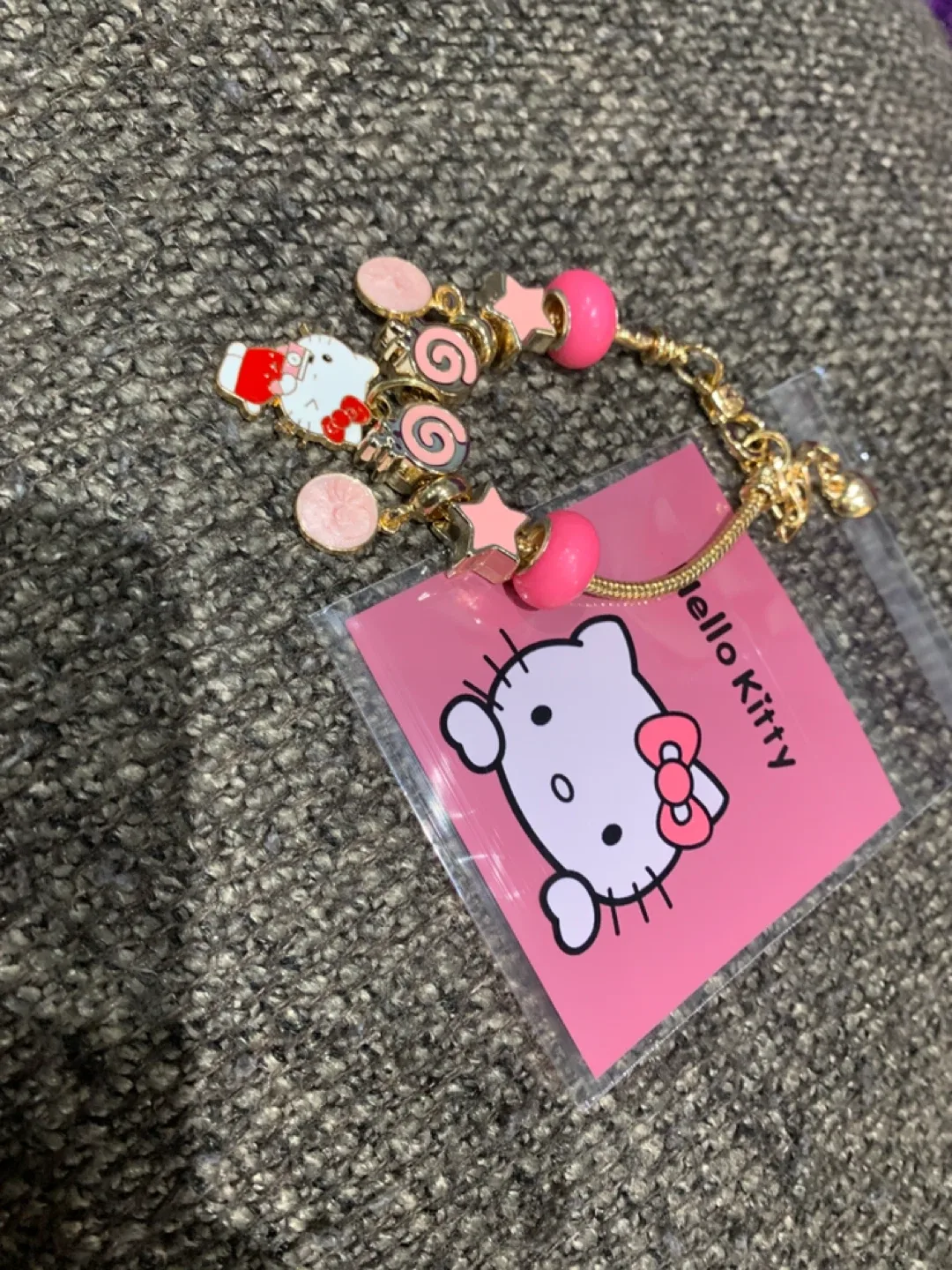 Hello Kitty Charm Gold Tone KID’s Bracelet thumbnail