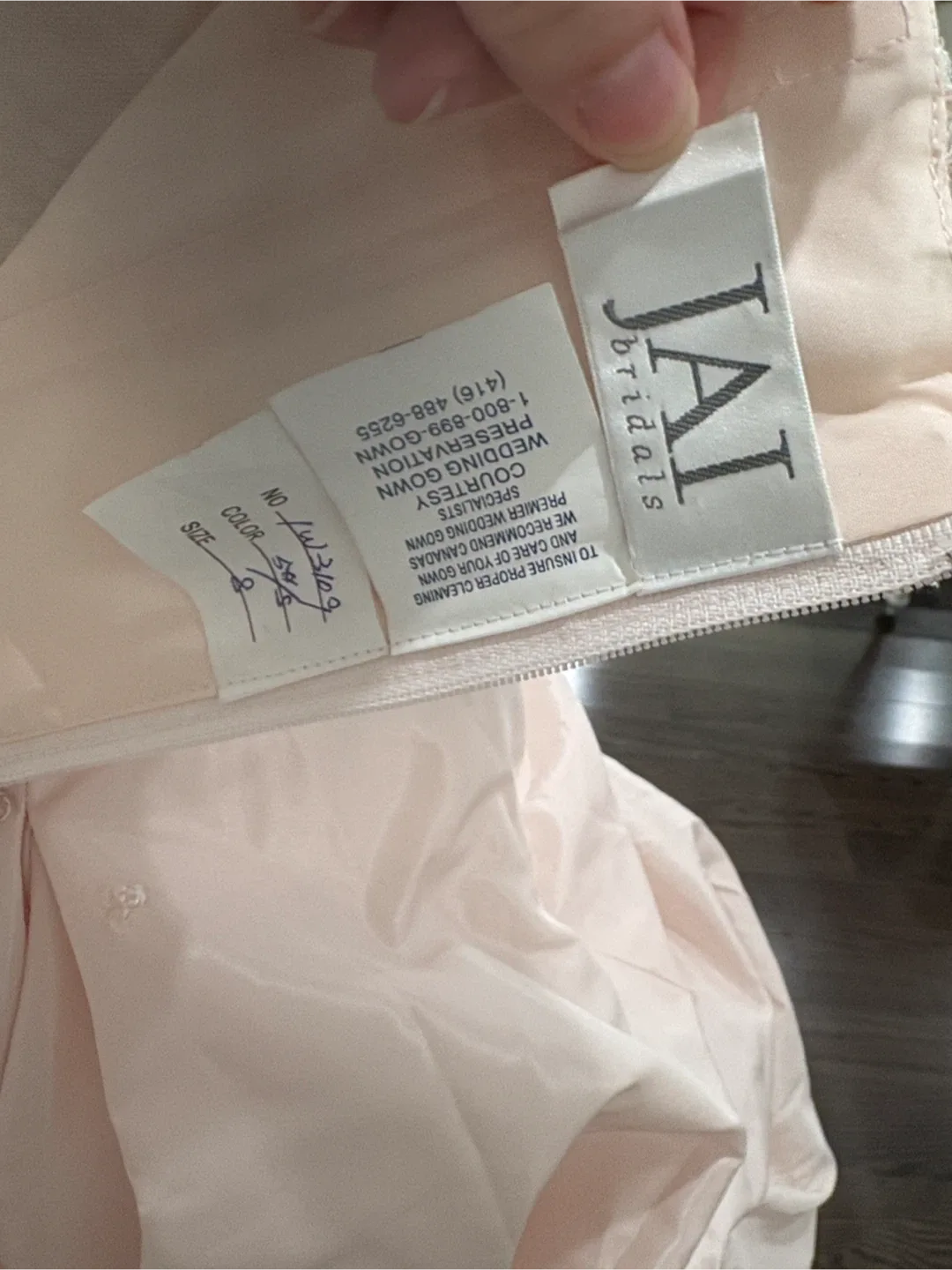 JAI Couture Blush Pink Beaded Gown – NWT Size 8 image indicator(6)