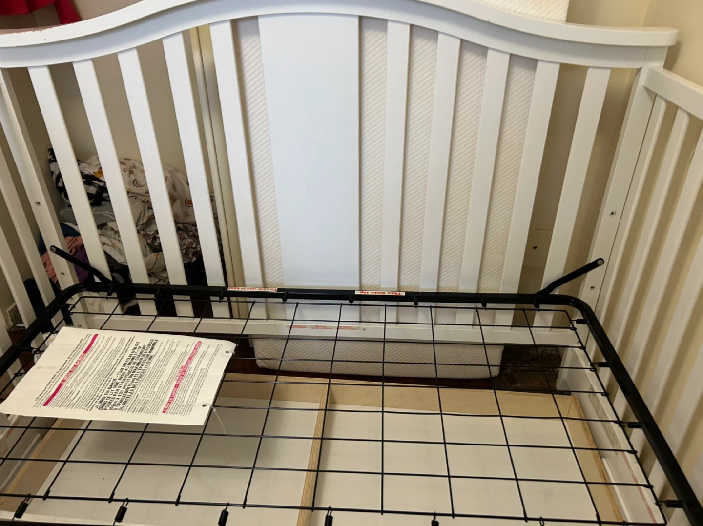 White Baby Crib with matress
