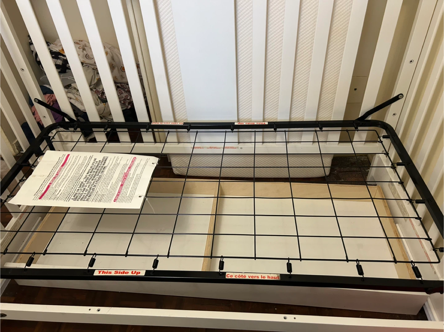 White Baby Crib with matress - photo 2