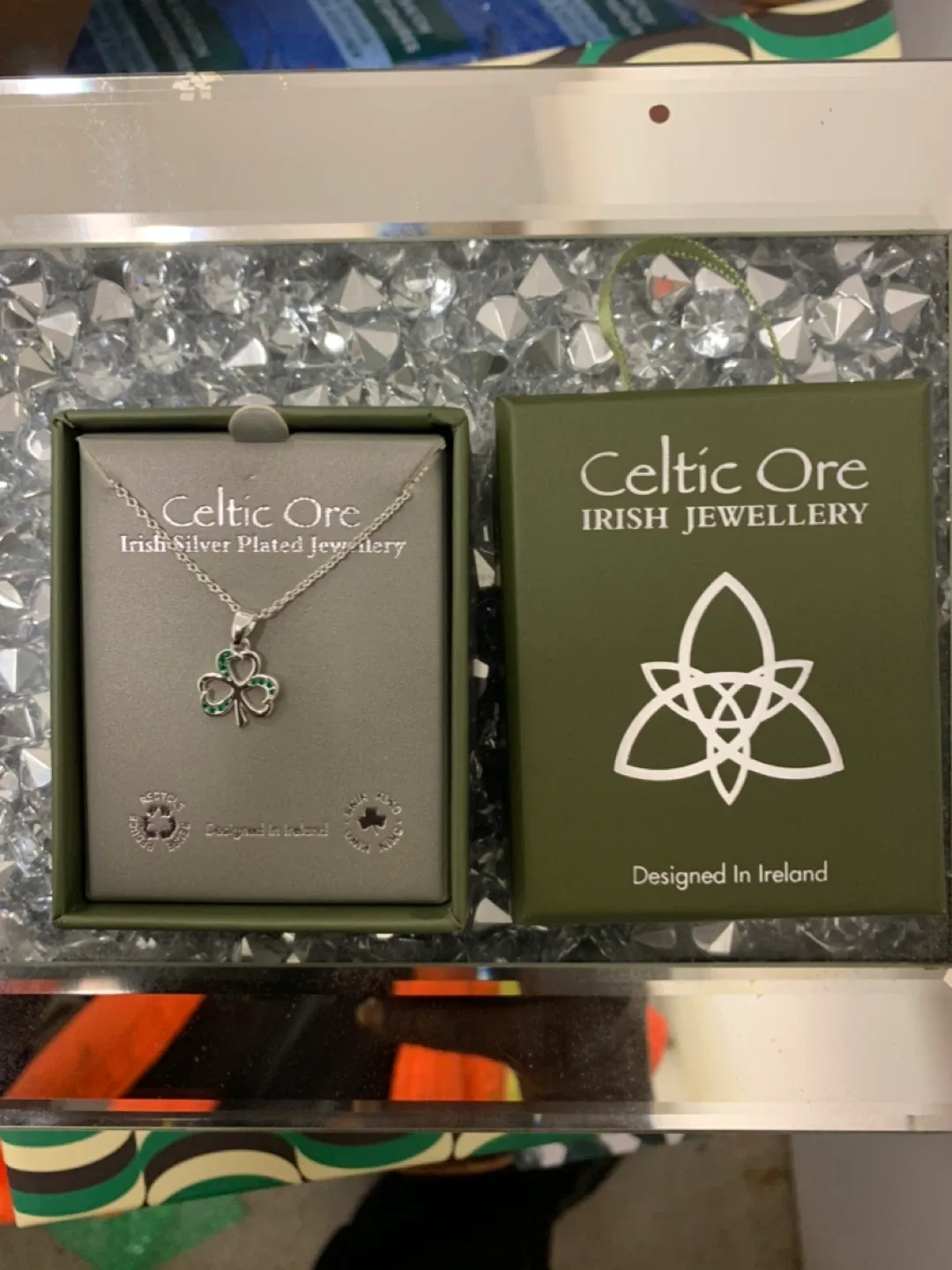 Celtic Ore Irish Silver Plated Shamrock Necklace thumbnail