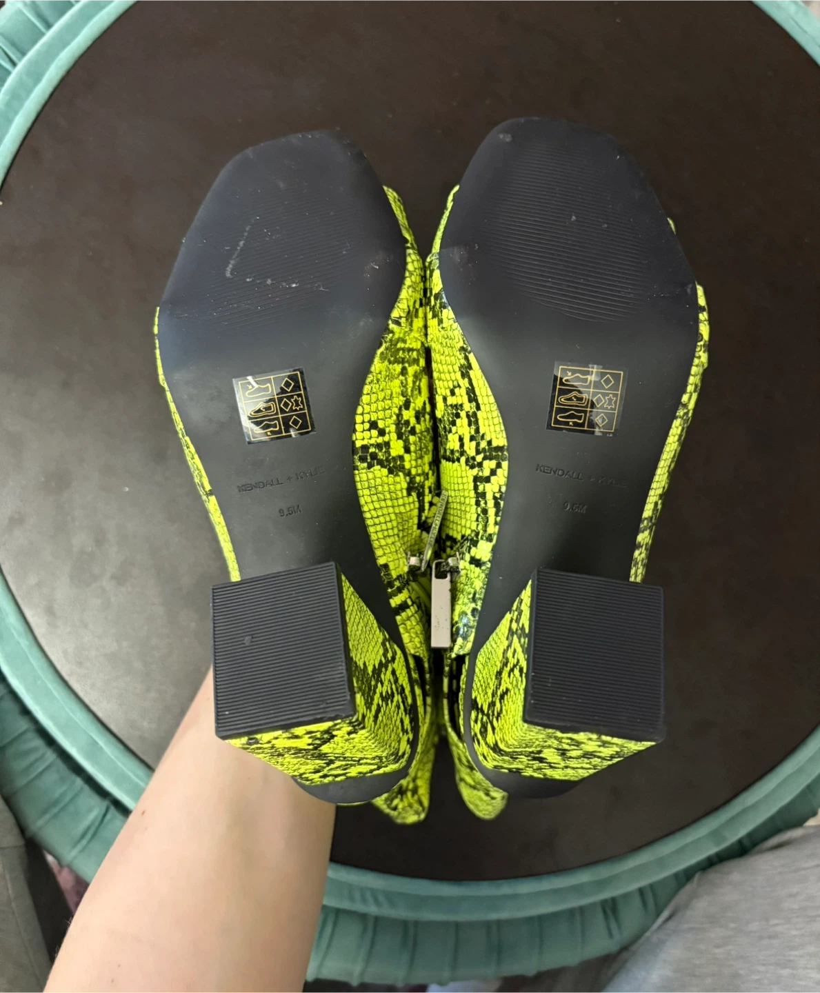Kendall + Kylie Neon Snake Print Heels - Size 9.5 - photo 5