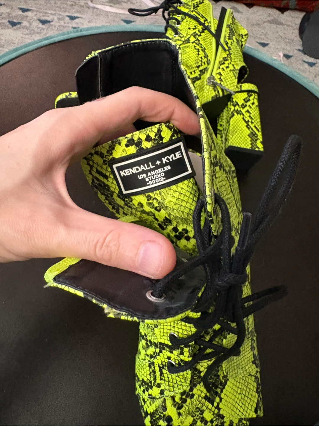 Kendall + Kylie Neon Snake Print Heels - Size 9.5 - photo 4