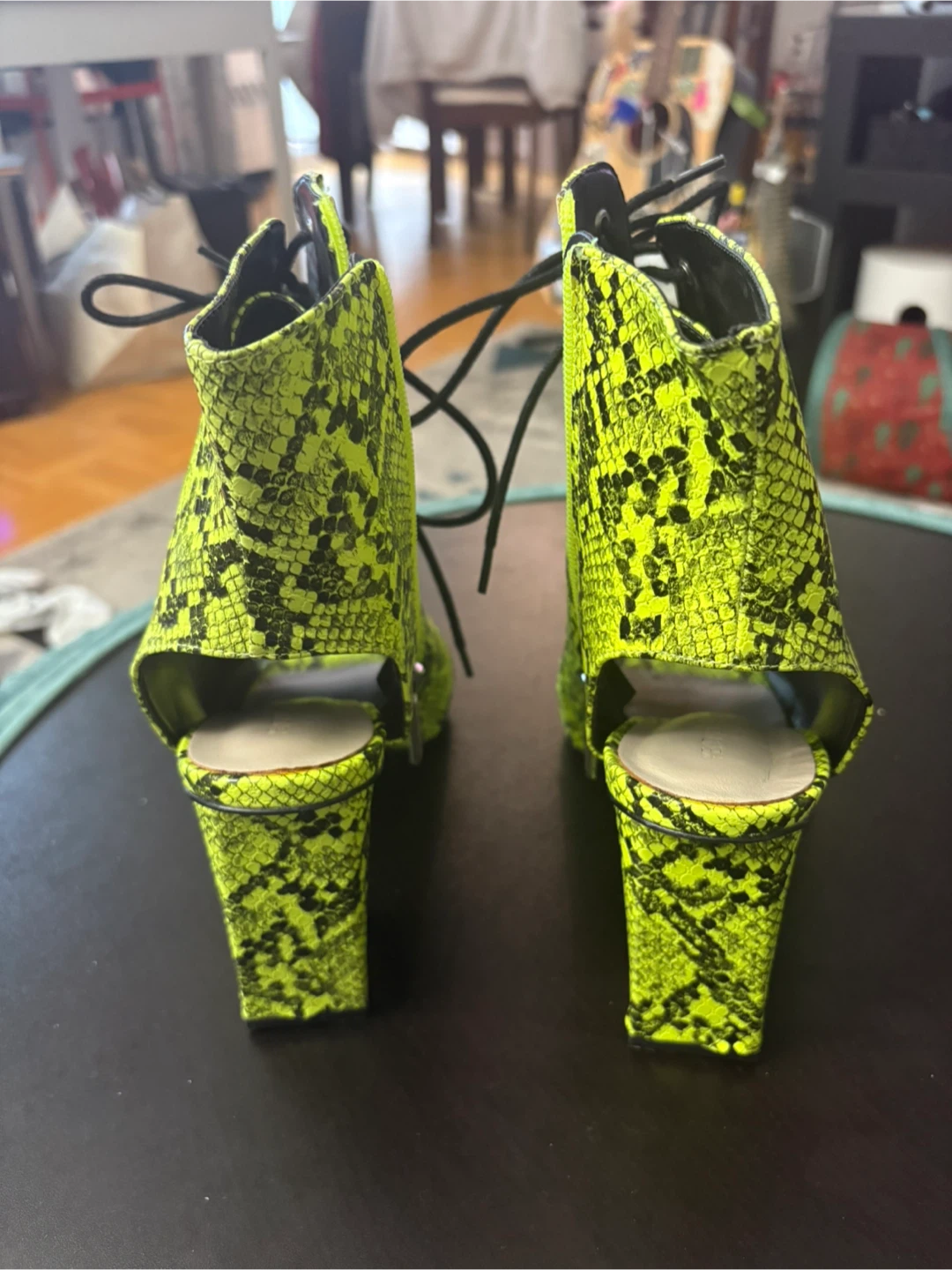 Kendall + Kylie Neon Snake Print Heels - Size 9.5 - photo 2