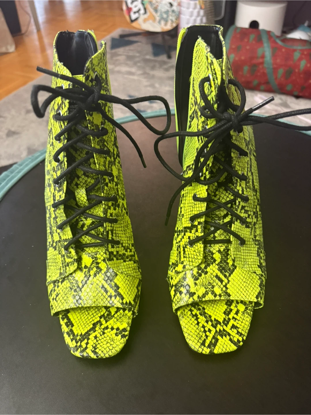 Kendall + Kylie Neon Snake Print Heels - Size 9.5