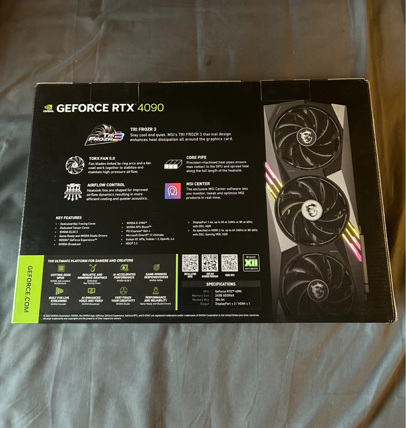 MSI GeForce RTX 4090 Gaming X Trio - New in Box - photo 2
