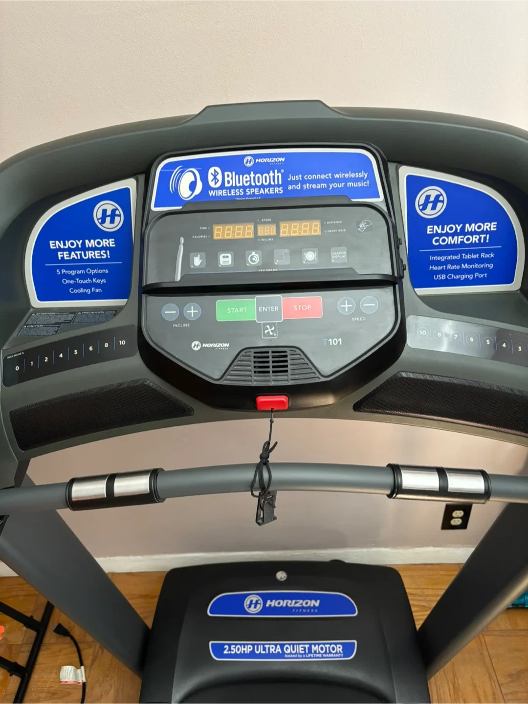 Horizon T101 Treadmill - 2.50HP Quiet Motor image indicator(2)