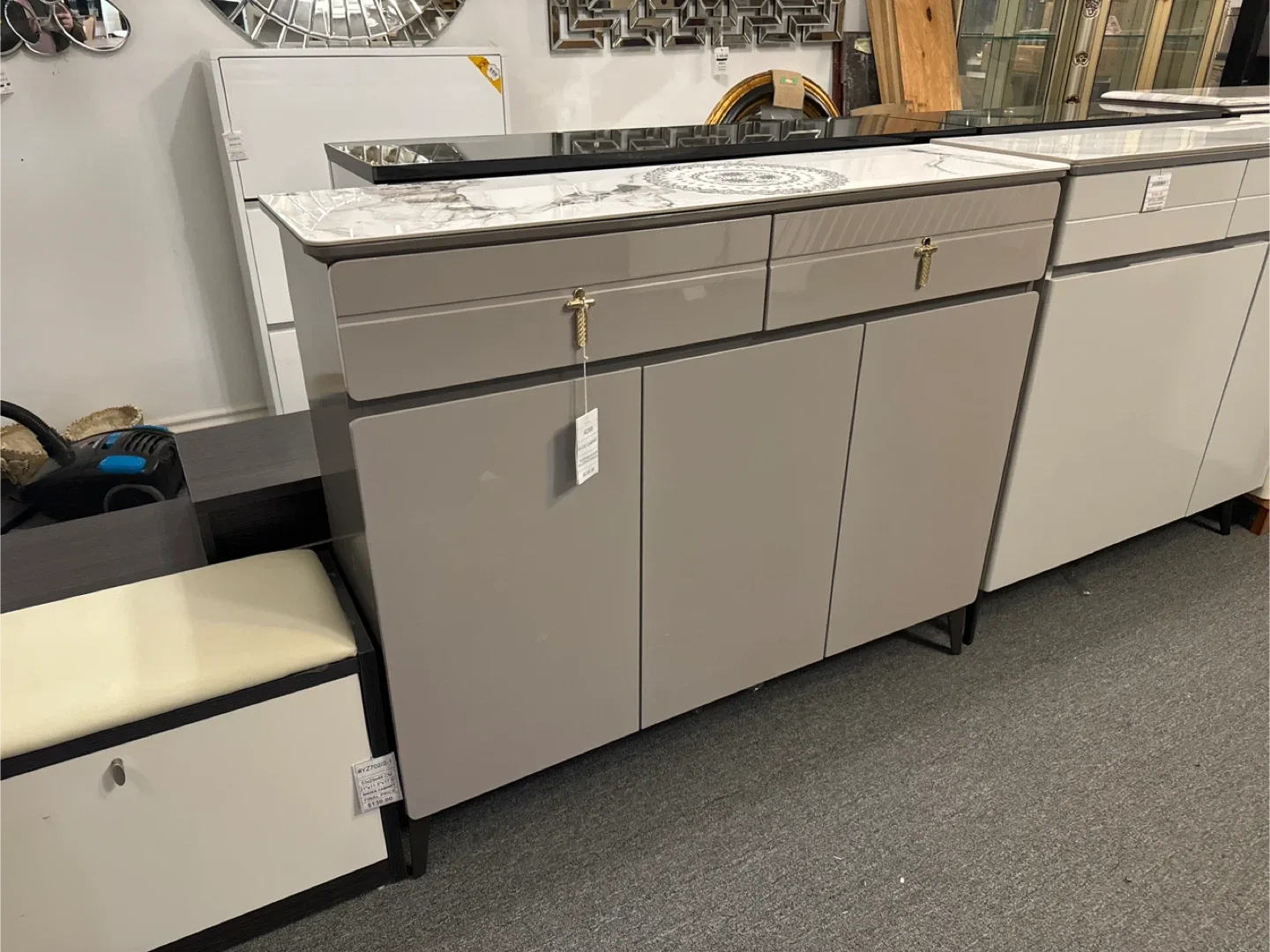 Marble print ceramic Top Cabinet thumbnail