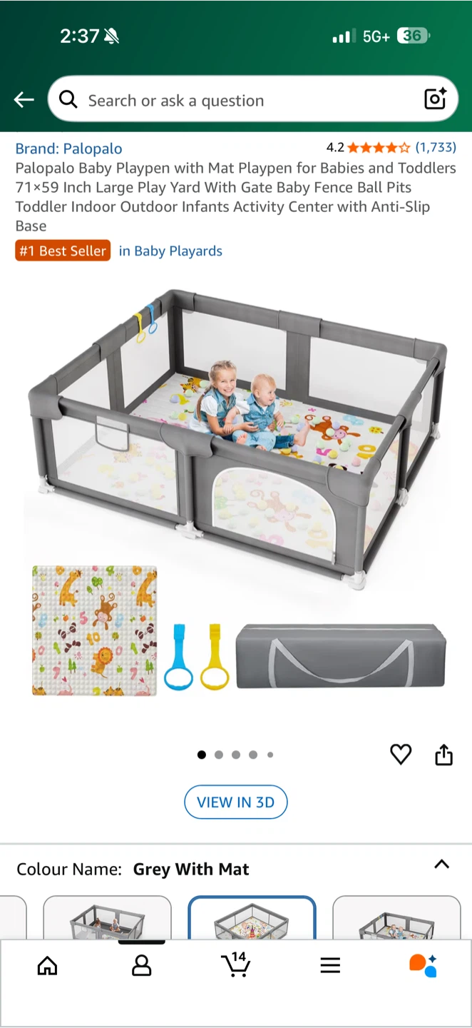 Brand New Baby Playpen - Black (71x59)