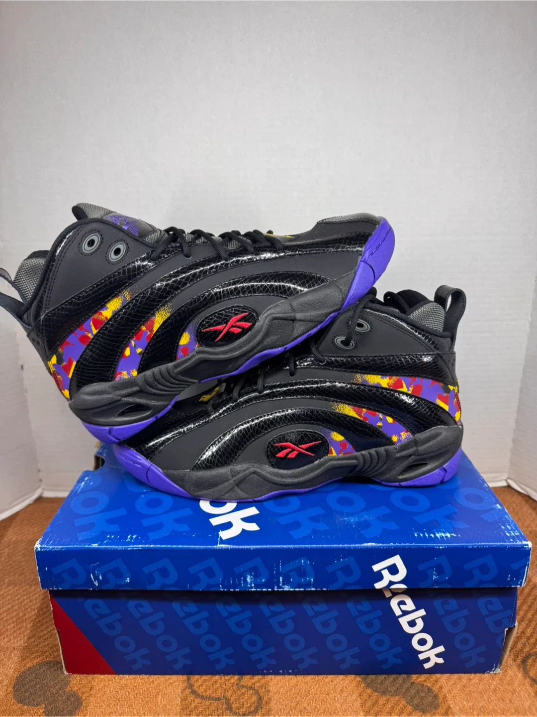 Reebok Shaqnosis Black/Purple Shoes with Box
