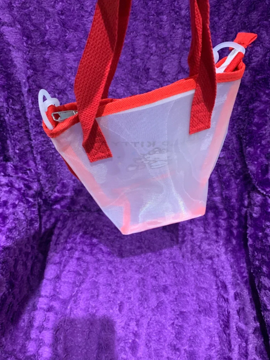Hello Kitty Clear Tote Mesh Bag 10”x8” image indicator(2)
