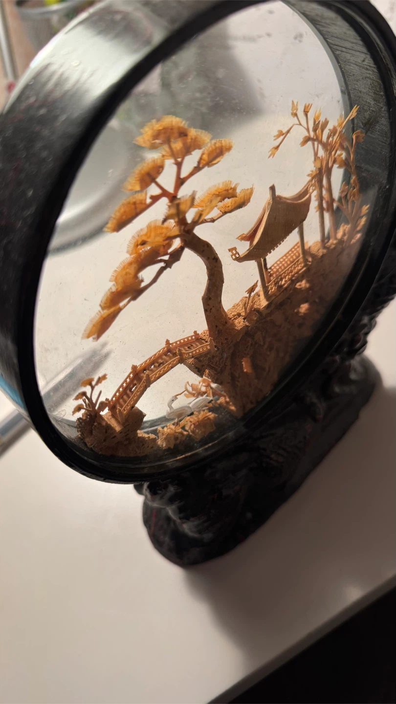Vintage Chinese Cork Carving Sculpture - photo 2