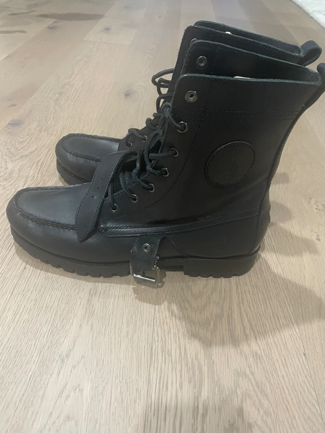 Polo Ralph Lauren Black Leather Boots