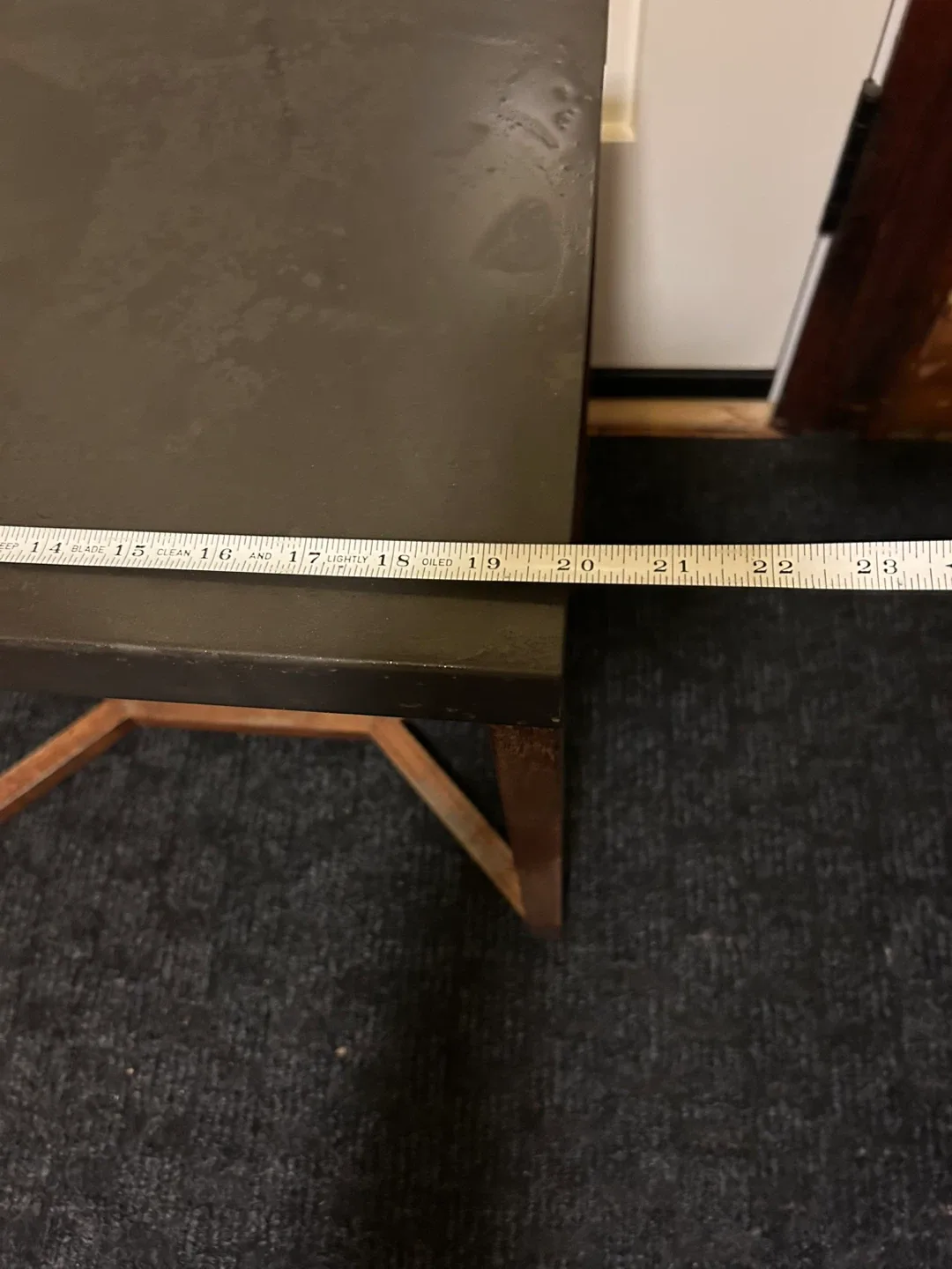 $18  EQ3 Trivia End Table side metal wood modern art deco image indicator(7)