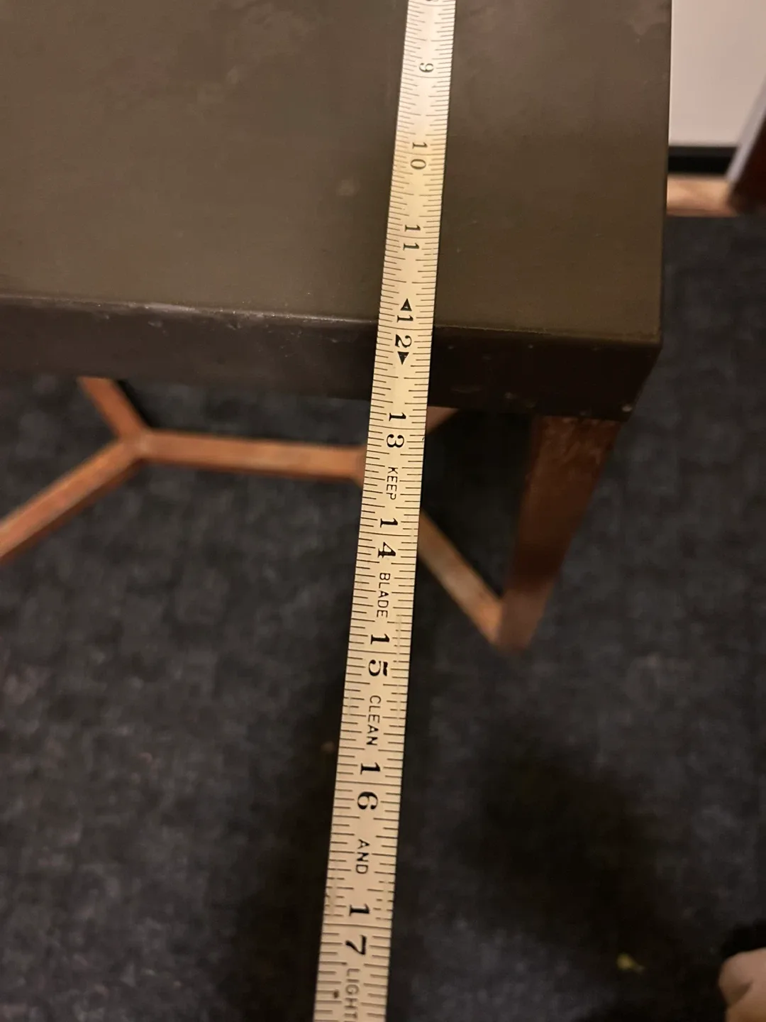 $18  EQ3 Trivia End Table side metal wood modern art deco image indicator(8)