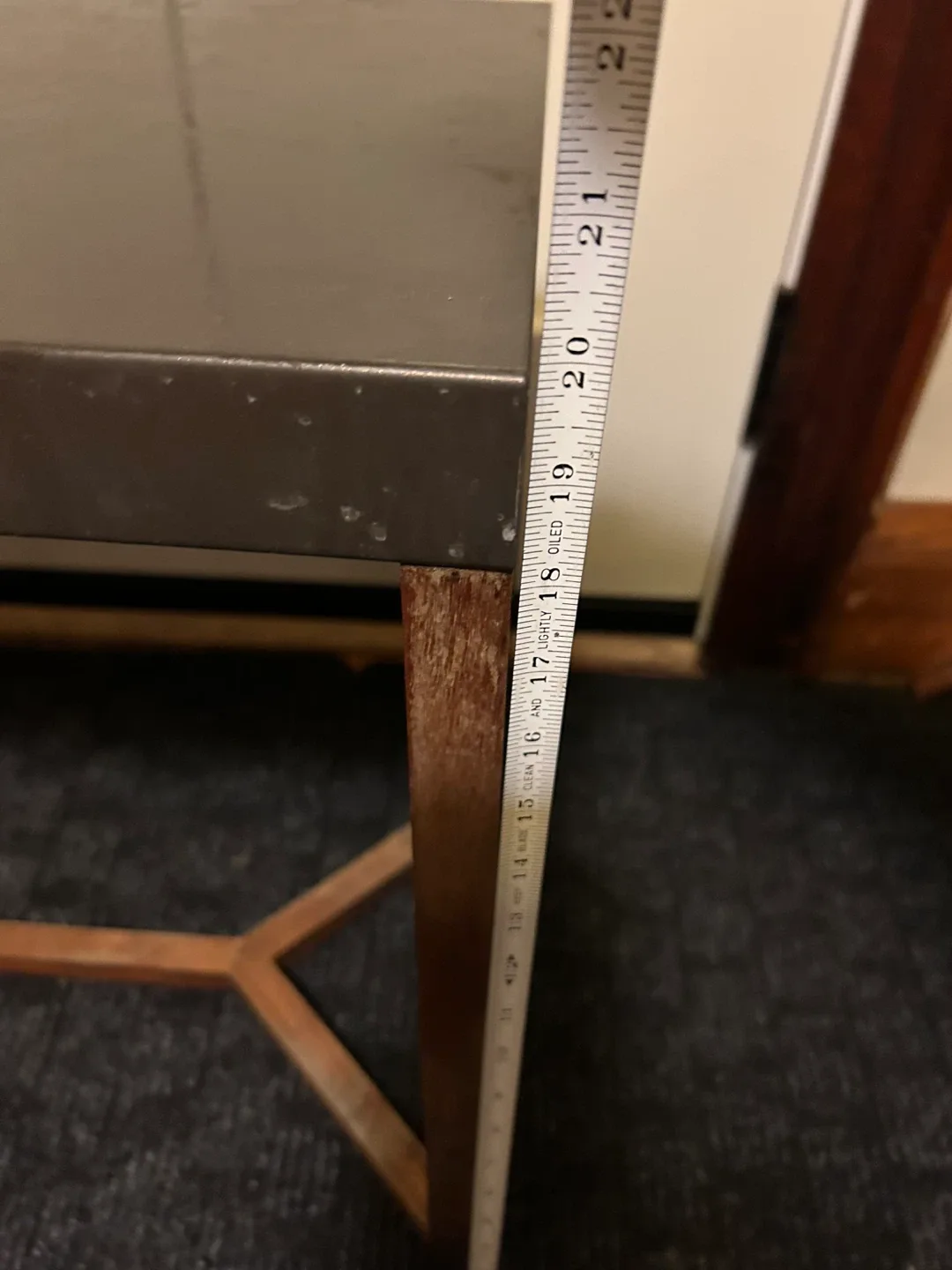 $18  EQ3 Trivia End Table side metal wood modern art deco image indicator(9)