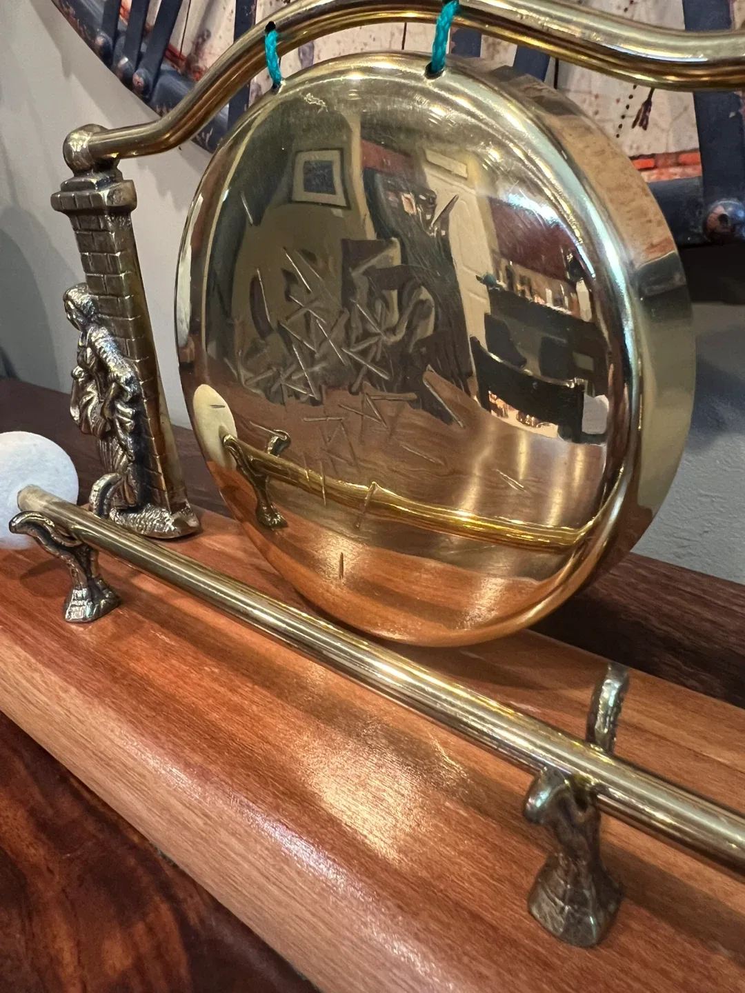 Vintage Brass Gong image indicator(4)