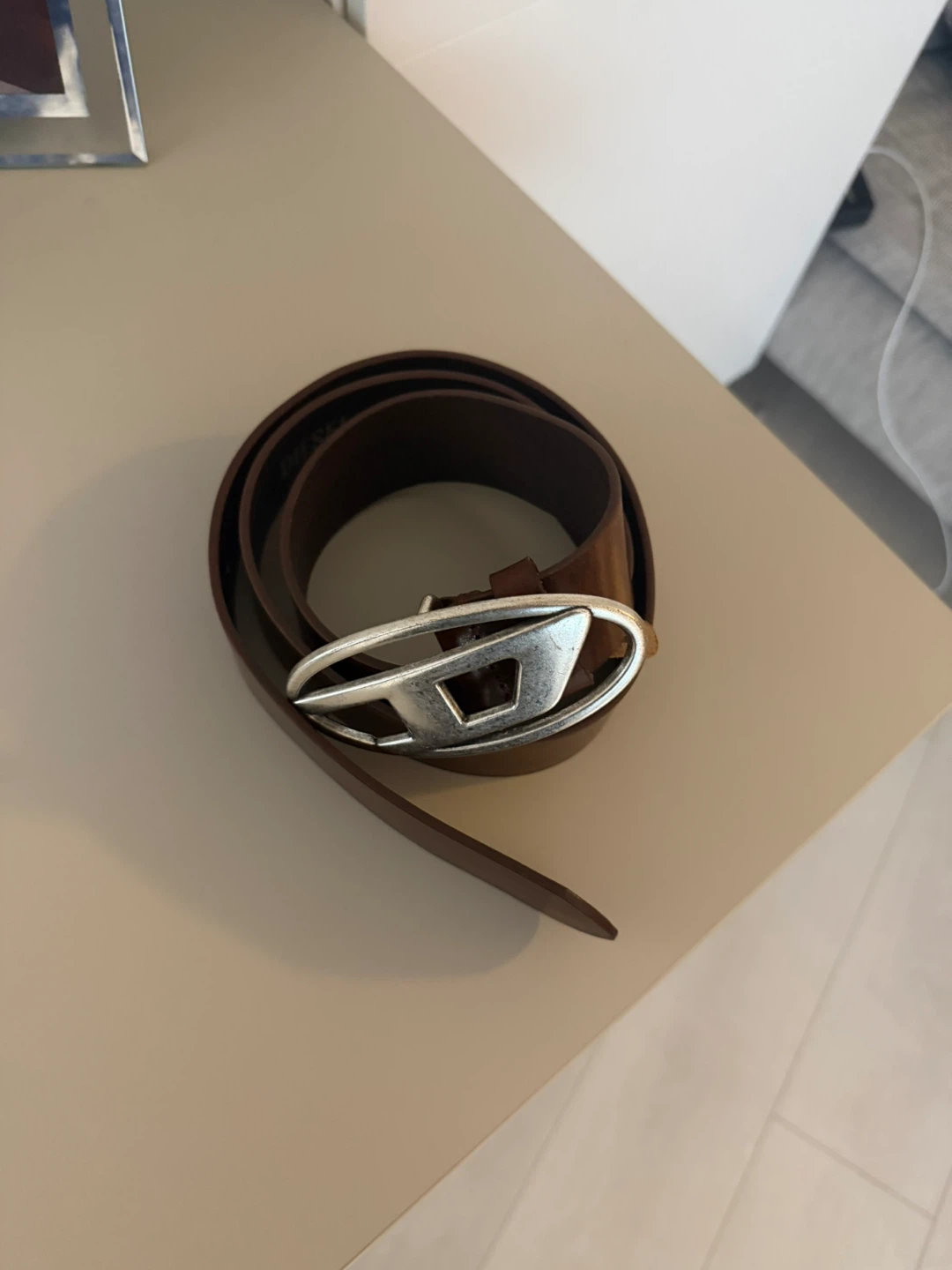 Diesel B-1dr Brown Leather Belt - photo 5