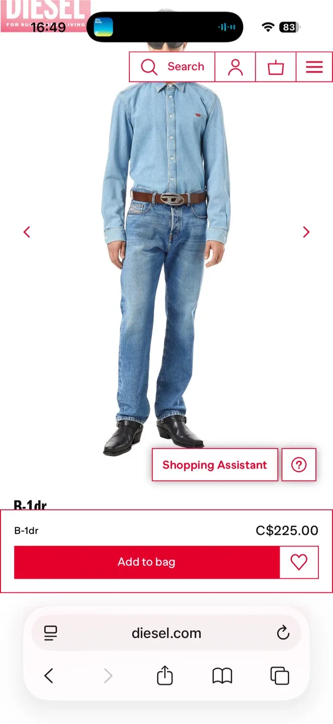 Diesel B-1dr Brown Leather Belt image indicator(4)