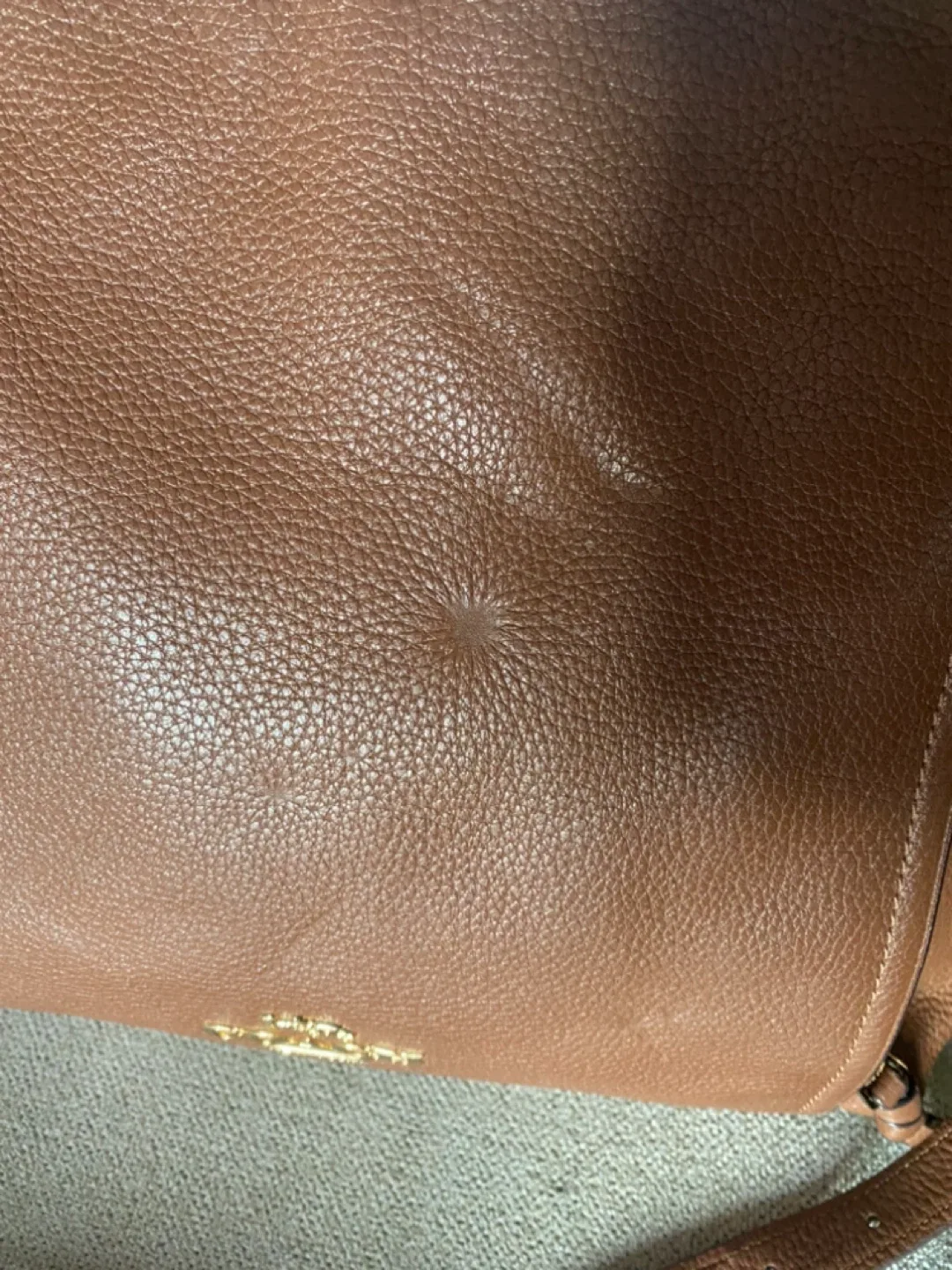 Coach Brown Leather Shoulder Bag image indicator(2)