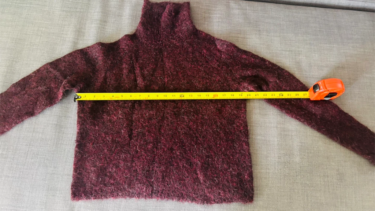Poetry Alpaca Burgundy Knit Turtleneck Sweater - photo 3