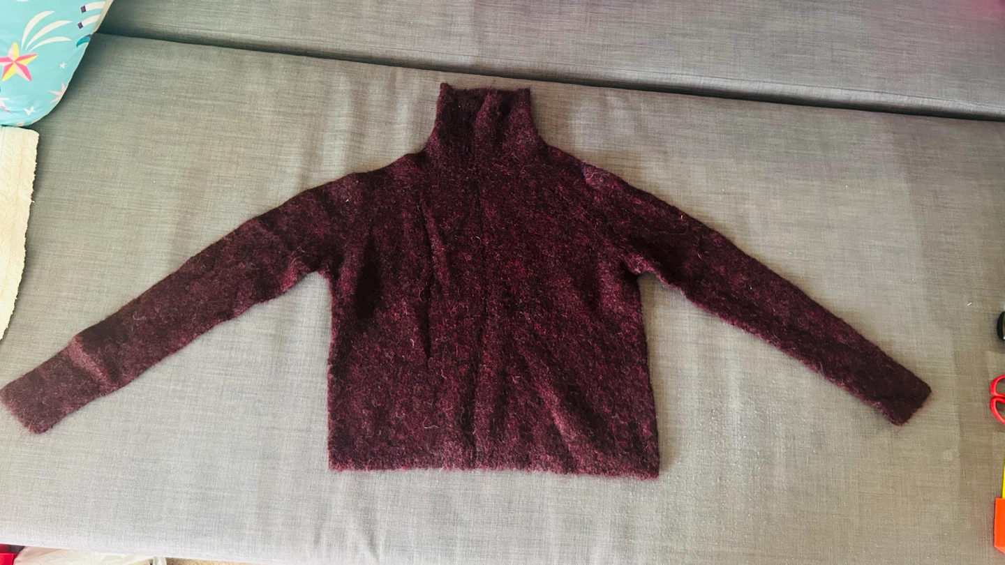 Poetry Alpaca Burgundy Knit Turtleneck Sweater - photo 2