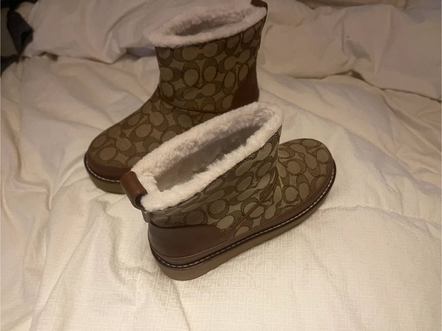 Coach Brown Patterned Winter Boots - photo 3