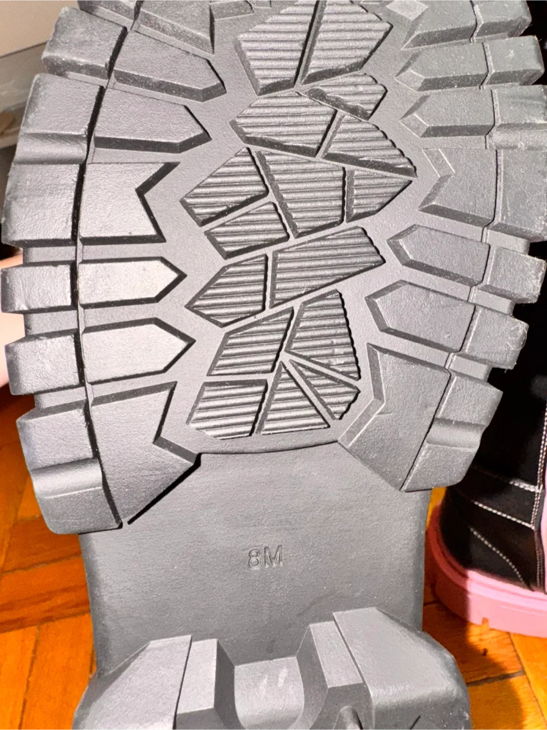 DOLLS KILL. Black & Pink Platform Boots - Size 8 image indicator(4)