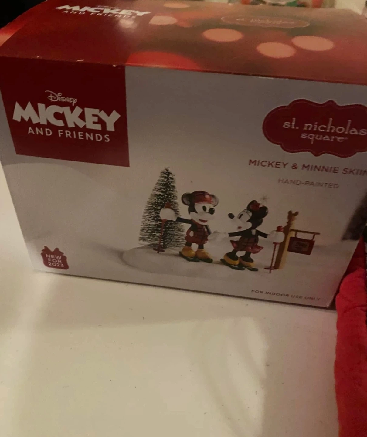 Disney Mickey & Minnie Skiing Figurine - New in Box!