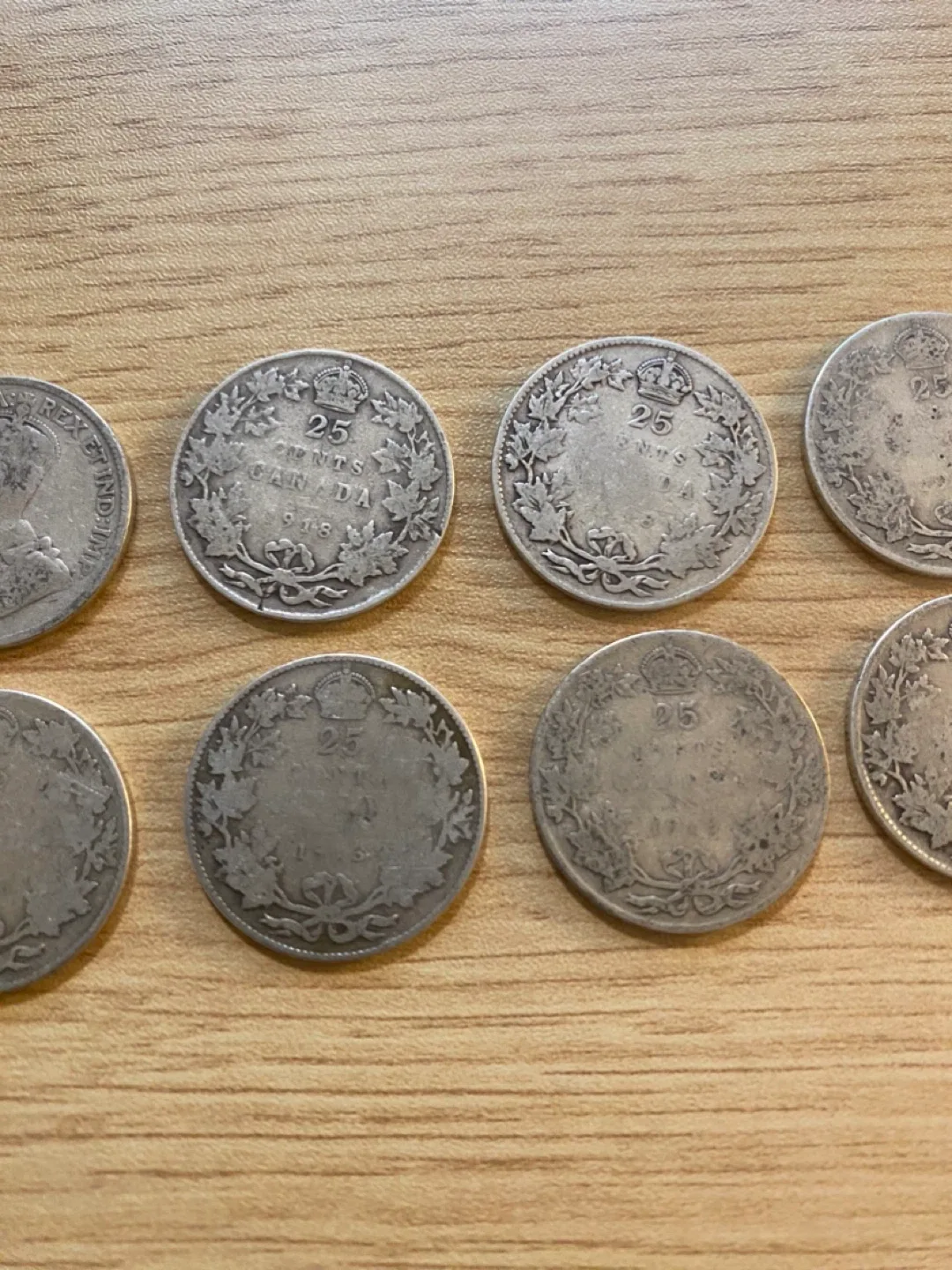 Lot of 10 Silver Quarters from 1910s image indicator(2)