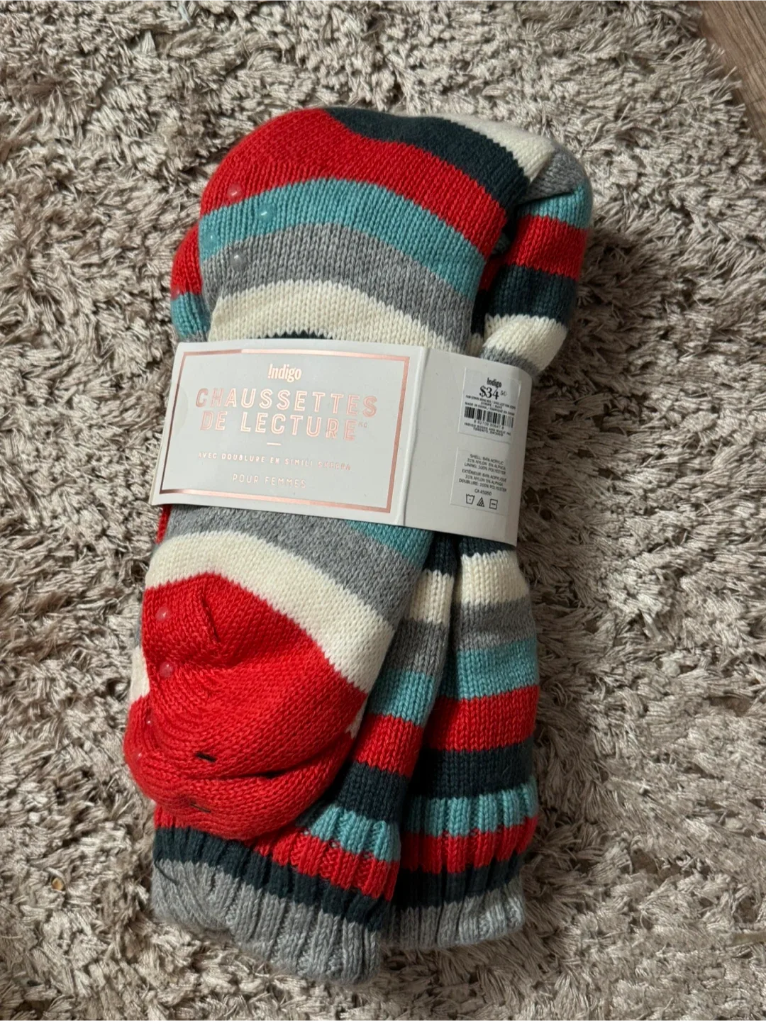 Indigo Reading Socks - Brand New!
