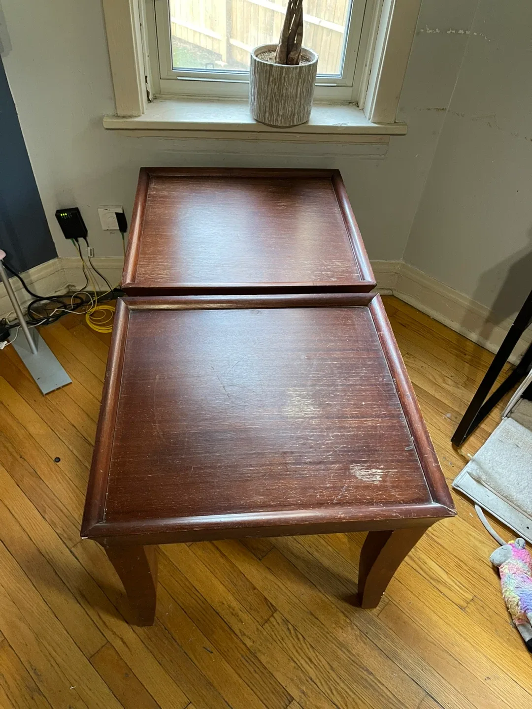 2 matching Wooden Side Tables image indicator(2)