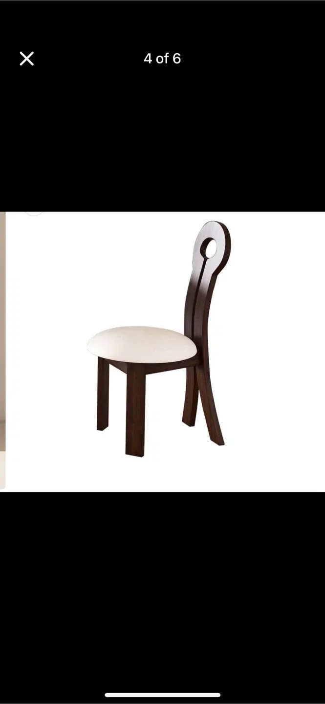 New Set of 2 Brown Wood Dining Chairs $75 each image indicator(4)