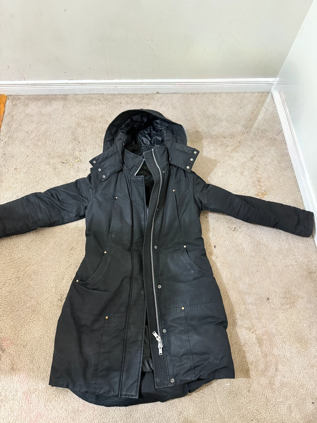 Moose Knuckles Black Down Parka