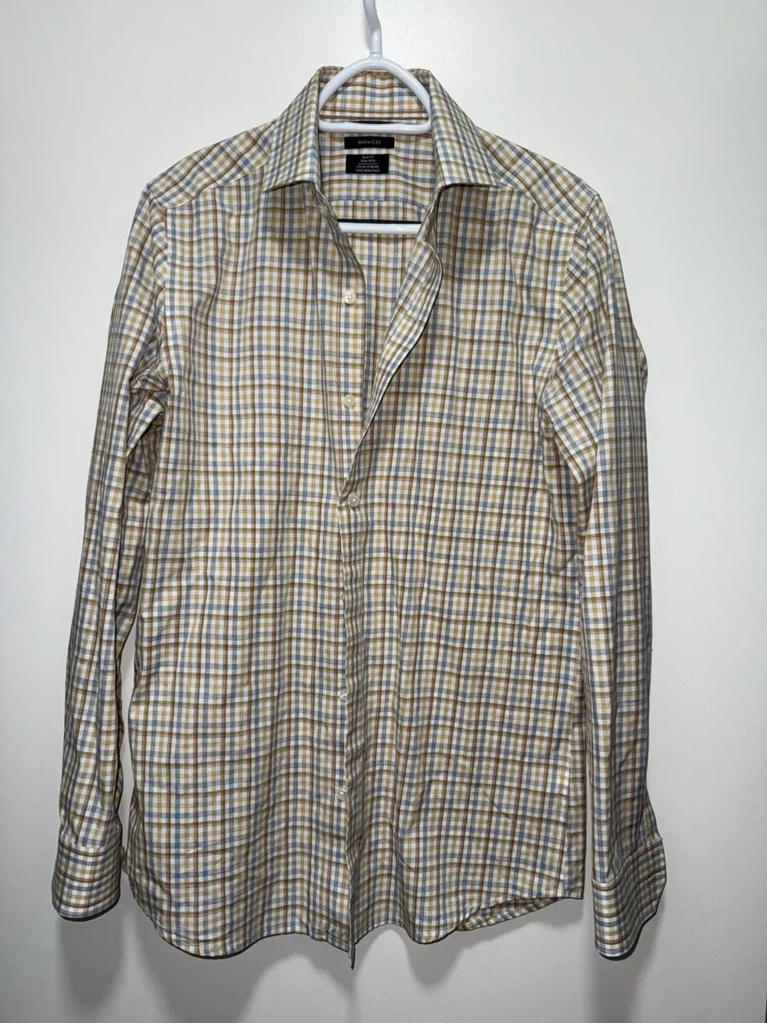 RW&CO. Slim Fit Non-Iron Shirt, Size 15-15 1/2