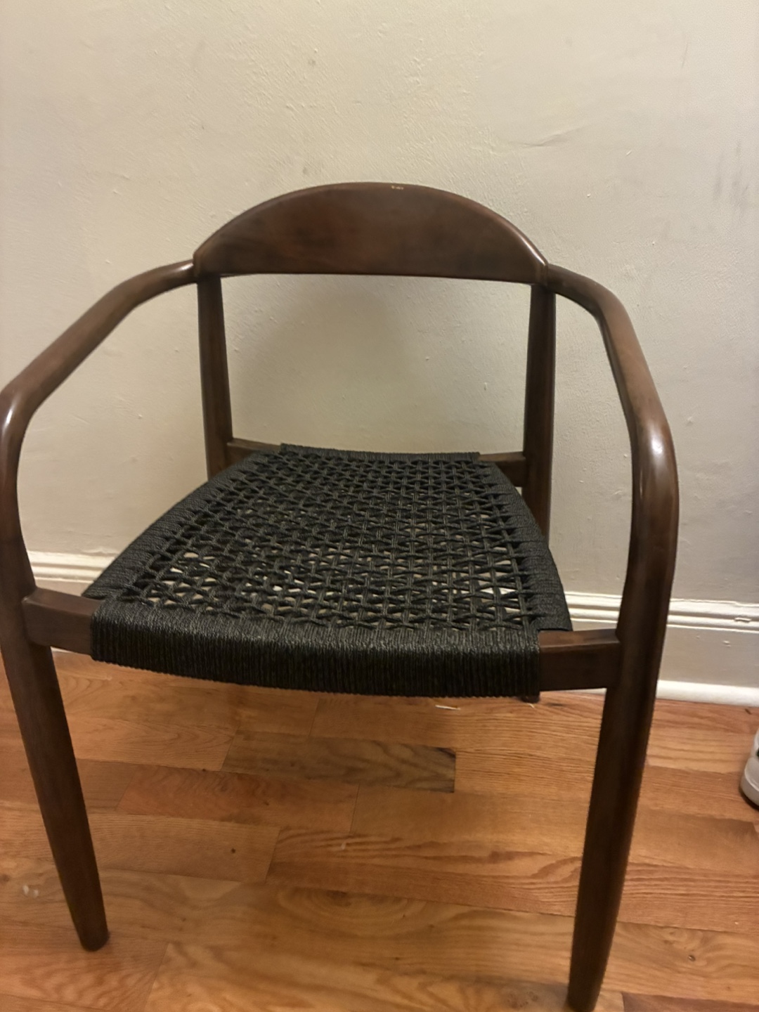 Vintage Wood & Woven Seat Chair