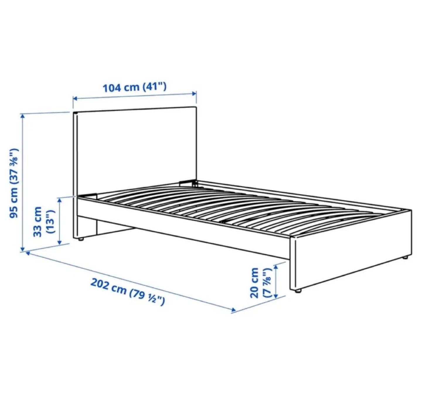 IKEA Single Bed Frame - Gray image indicator(4)